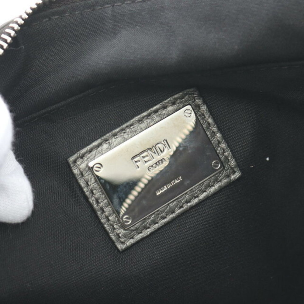 Fendi Eye Clutch Flat Leather Bugs White Gray Bag - Picture 4 of 6